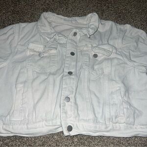 White Cropped Denim Jacket Custom Sweet Mama It’s the Jonas Brothers” Graphic 3x